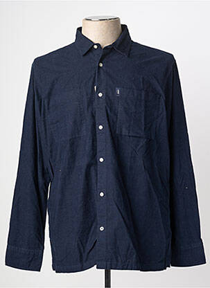 Chemise manches longues poignets boutonnés bleu OXBOW homme