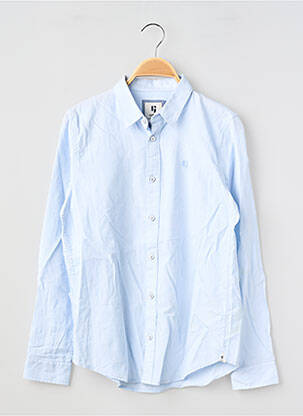 Chemise manches longues poignets boutonnés bleu GARCIA garçon