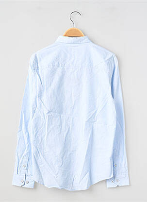 Chemise manches longues poignets boutonnés bleu GARCIA garçon