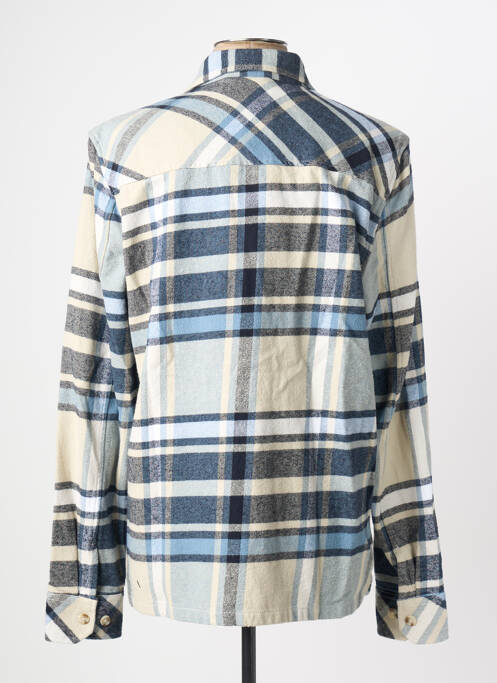 Chemise manches longues poignets boutonnés bleu GARCIA homme
