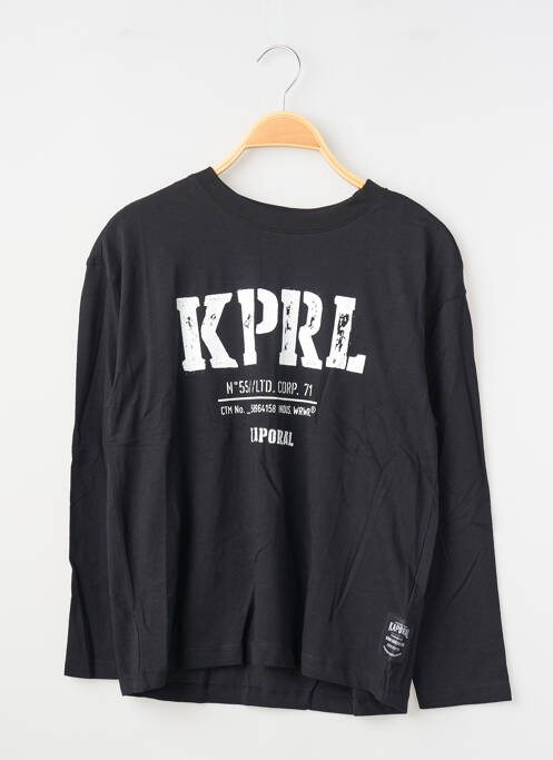 T-shirt manches longues manches longues noir KAPORAL garcon