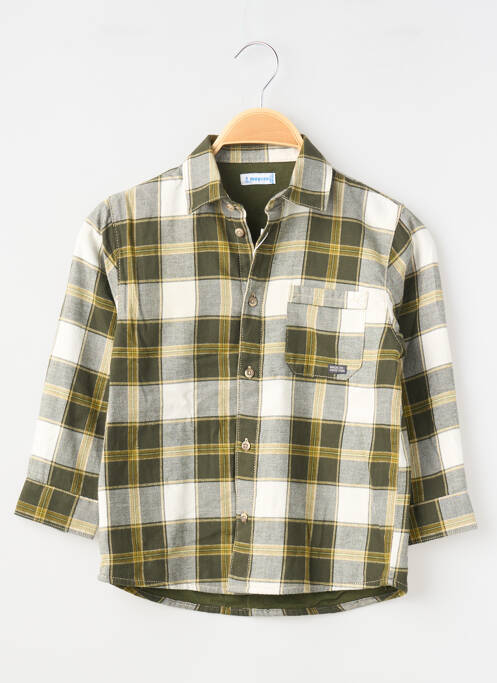 Chemise manches longues vert MAYORAL garçon
