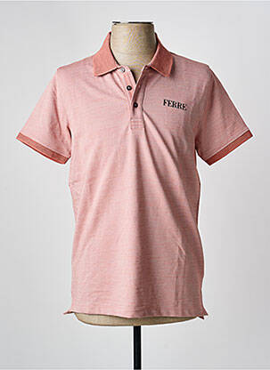 Polo coupe droite manches courtes rose FERRE homme