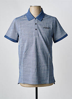 Polo coupe droite manches courtes bleu fonce FERRE homme