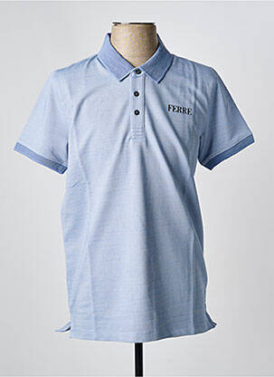 Polo bleu FERRE homme