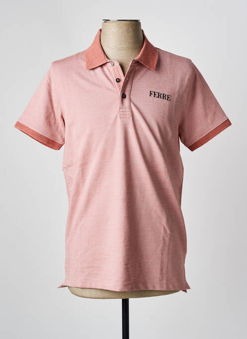 Polo rose FERRE homme