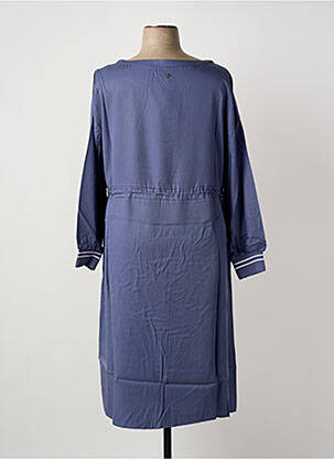 Robe mi-longue manches longues manches longues bleu SHEEGO femme