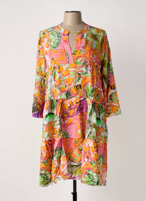 Robe mi-longue rose SHEEGO femme