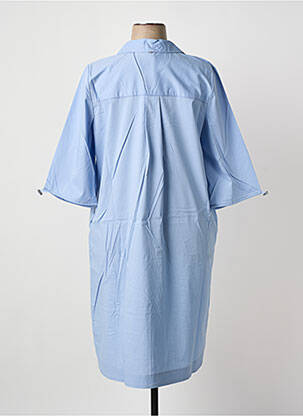 Robe mi-longue manches longues manches longues bleu SHEEGO femme