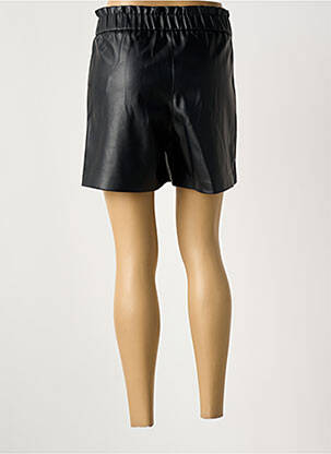 Short tissage simili-cuir taille haute noir TIFFOSI femme
