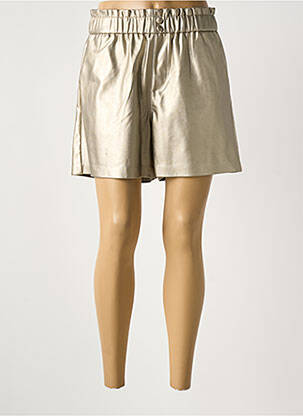 Short tissage simili-cuir taille haute or TIFFOSI femme