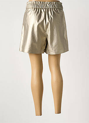 Short tissage simili-cuir taille haute or TIFFOSI femme