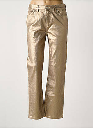 Pantalon droit stretch taille normale or TIFFOSI femme