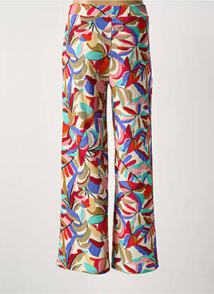 Pantalon droit tissage crêpe taille normale rouge GARCIA femme