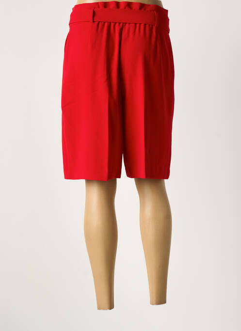 Bermuda taille haute taille haute rouge MORGAN femme