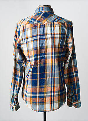 Chemise manches longues poches bleu GARCIA homme