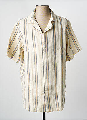 Chemise manches courtes coupe droite beige TIFFOSI homme