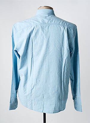 Chemise manches longues poignets boutonnés bleu GARCIA homme