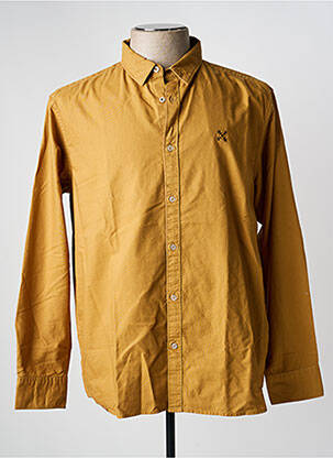 Chemise manches longues poignets boutonnés marron OXBOW homme