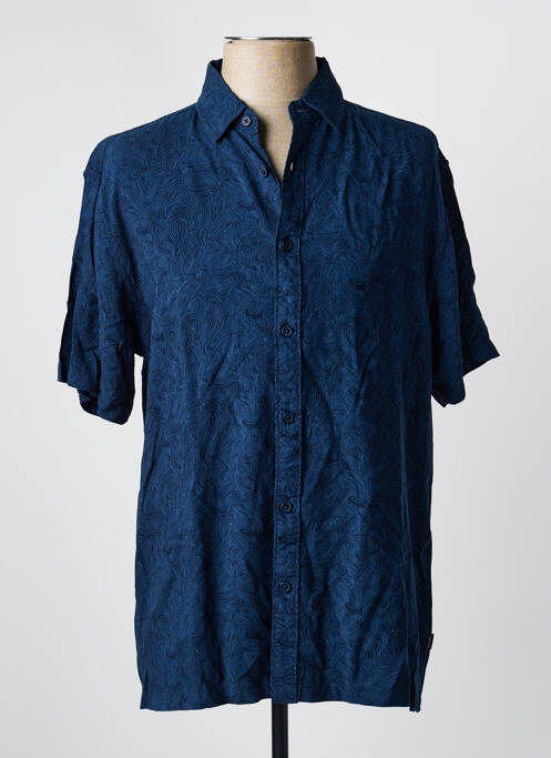 Chemise manches courtes imprimé fantaisie bleu TIFFOSI homme