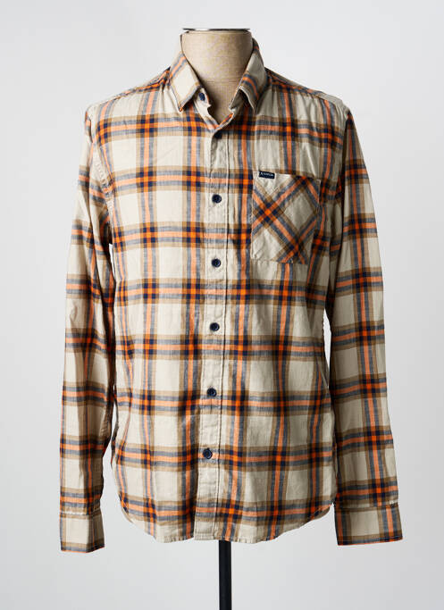 Chemise manches longues beige GARCIA homme