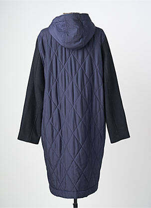 Manteau long coupe droite a capuche bleu CHLOÉ STORA femme