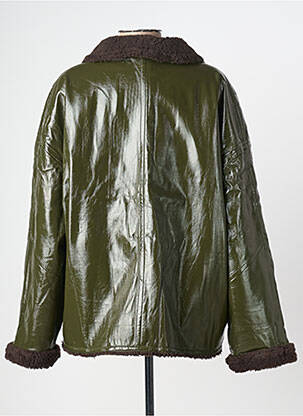 Veste casual col tailleur vert BELLEROSE femme