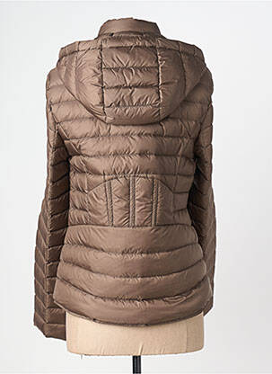 Doudoune poches a capuche marron EVA KAYAN femme
