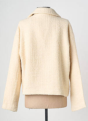 Manteau court coupe droite sans capuche beige SUMMUM femme
