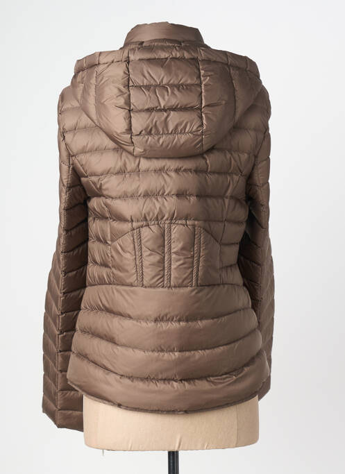 Doudoune poches a capuche marron EVA KAYAN femme