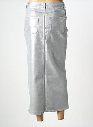 Jupe longue coupe droite argent SECOND FEMALE femme
