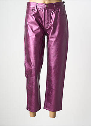 Pantalon 7/8 stretch taille normale violet HOD femme