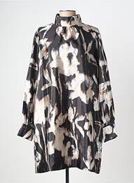 Robe courte fermeture zippée au dos manches longues noir SECOND FEMALE femme
