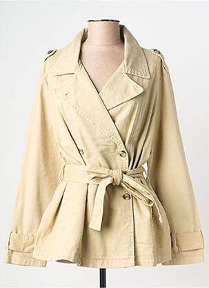 Trench poches sans capuche beige CREAM femme