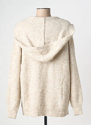 Pull tissage chiné manches longues beige EVA KAYAN femme
