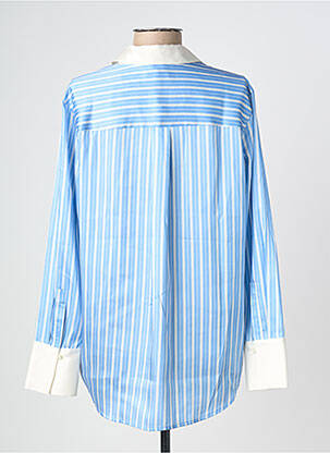 Chemisier coupe cintrée manches longues bleu RAILS femme