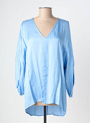 Tunique manches longues col v bleu PENN & INK N.Y femme