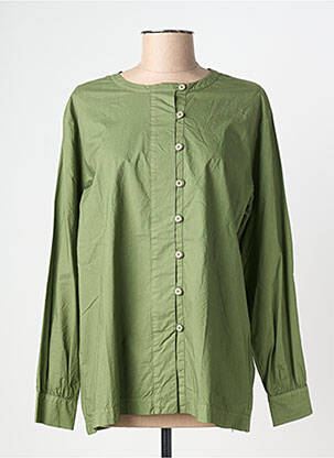 Chemisier coupe cintrée manches longues vert DROLATIC femme