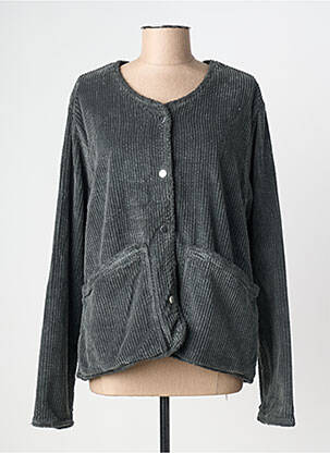 Veste casual col rond gris DES PETITS HAUTS femme