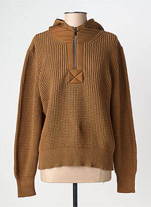 Pull stretch manches longues marron CHLOÉ STORA femme