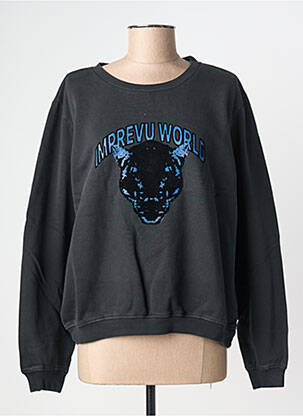 Sweat-shirt stretch manches longues bleu IMPREVU femme