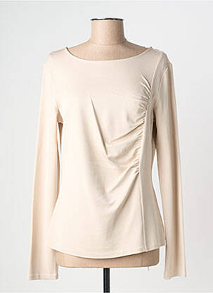 Top stretch manches longues beige SECOND FEMALE femme