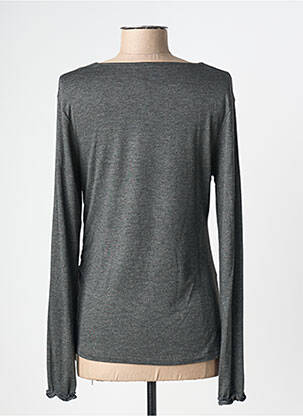 Top stretch manches longues gris NÜ femme
