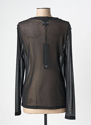 Chemisier coupe cintrée manches longues noir NÜ femme