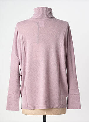 Pull col roulé tissage chiné manches longues violet OTTOD'AME femme