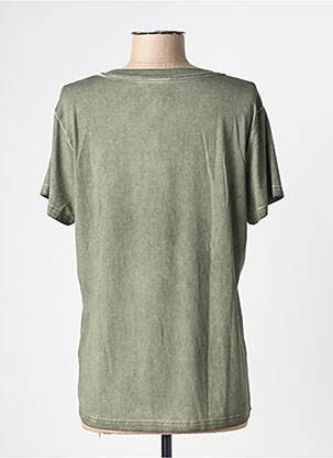 T-shirt col v manches courtes vert NÜ femme