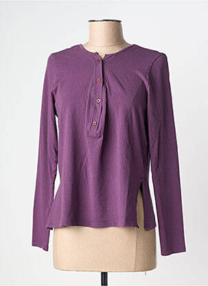 T-shirt manches longues manches longues violet DROLATIC femme