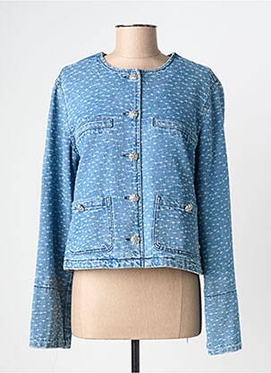 Veste casual epaulette bleu SECOND FEMALE femme