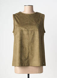Top stretch sans manche vert OTTOD'AME femme