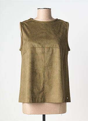 Top stretch sans manche vert OTTOD'AME femme